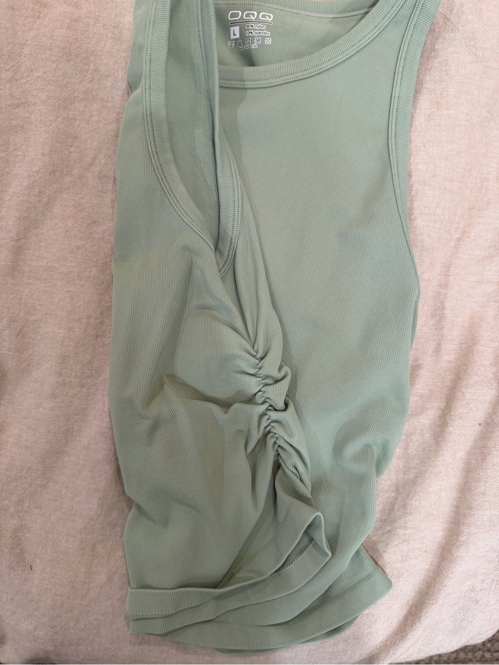 Sage Green Ribbed Tank Top - Picture 2 of 2